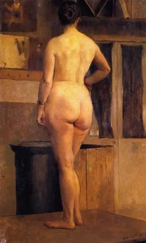 서있는 여성 누드 1919